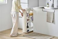 キッチン隙間収納ラック　KSRーL180　ホワイト