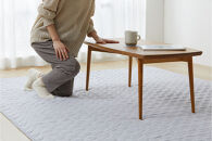 はがして洗える　Ｈａｇａｓｈラグ　セット　杢キルト　１ｃｍ　HAGSM10-1318　グレー