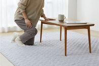 はがして洗える　Ｈａｇａｓｈラグ　セット　杢キルト　１ｃｍ　HAGSM10-1824　グレー