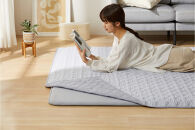 はがして洗える　Ｈａｇａｓｈラグ　セット　杢キルト　２．５ｃｍ　HAGSM25-1318　グレー