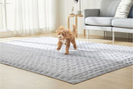 はがして洗える　Ｈａｇａｓｈラグ　セット　杢キルト　２．５ｃｍ　HAGSM25-1818　グレー