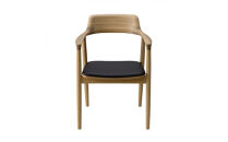 HIROSHIMAアームチェア（張座）ホワイトオーク・レザー[2976-31#5191]