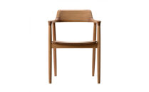 HIROSHIMAアームチェア（板座）ホワイトオーク・ナチュラルクリア[2975-21]