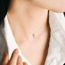 【心葉/京都kokoroba&nbsp;kyoto】K10&nbsp;天然ダイヤモンド&nbsp;百合の紋章×鍵モチーフ&nbsp;キーネックレス「ホワイトゴールド」