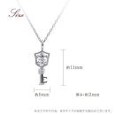 【心葉/京都kokoroba&nbsp;kyoto】K10&nbsp;天然ダイヤモンド&nbsp;百合の紋章×鍵モチーフ&nbsp;キーネックレス「ホワイトゴールド」