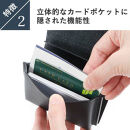レンマ&nbsp;Cajon&nbsp;カホン&nbsp;ミニ財布&nbsp;lemma&nbsp;ネイビー