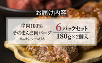 【４日以内発送】【The&nbsp;Oniku】そのまんま肉バーグ6パックセット（180g×2個入り×6パック）【配送不可：離島】
