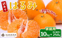 ［先行予約］家庭用&nbsp;はるみ10kg+250g（傷み補償分）［デコポンの姉妹品種・新食感春みかん］［わけあり・訳あり］