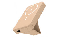 【多摩電子工業株式会社】急速充電対応モバイルバッテリー 10000mAh MagSafe対応 ワイヤレス充電器【カフェラテ】