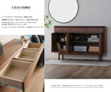 【OPERA2／オペラ2&nbsp;128サイドボード&nbsp;ウォールナット】★創業明治40年老舗「境木工」の職人の細かな技が魅せる額縁に飾られた天然木のアート作品のようなサイドボード