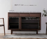 【OPERA2／オペラ2&nbsp;128サイドボード&nbsp;ウォールナット】★創業明治40年老舗「境木工」の職人の細かな技が魅せる額縁に飾られた天然木のアート作品のようなサイドボード