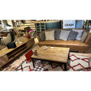 極厚ホワイトオーク無垢材のローテーブル