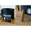 ドラム缶プランター&nbsp;【本体ネイビー×脚ブラウン色】