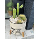 ドラム缶プランター&nbsp;【本体ネイビー×脚ブラウン色】