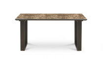 150ガラストップテーブル【4本脚／ブロンズ】