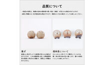 【信楽焼・明山】白ちびふくろう（L・M・S）3匹セット　hc-031314