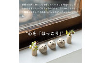 【ポイント交換専用】【信楽焼・明山】にこにこちびふくろう（L・M・S）　3匹セット　hc-021112