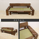 【大川家具】無垢材&nbsp;たたみソファ　幅1800　【設置付き】ウォールナット