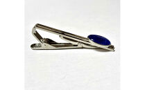 近江瑠璃細工「青の花しずく」タイピン＆カフスセット