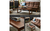 【大川家具】無垢材　センターテーブル　凛　四角脚　幅800【設置付き】WN