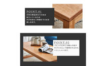 【大川家具】無垢材　センターテーブル　凛　四角脚　幅800【設置付き】BC