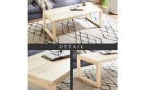 【大川家具】無垢材　センターテーブル　凛　四角脚　幅800【設置付き】WA