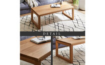 【大川家具】無垢材　センターテーブル　凛　四角脚　幅1200【設置付き】WO