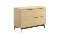 キャビネット ASC 片開き扉+2段引出し [脚]グロッシーレッド スーパークリア_05183