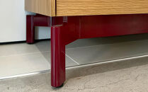 キャビネット&nbsp;ASC&nbsp;片開き扉＋2段引出し&nbsp;&nbsp;＜脚＞グロッシーレッド&nbsp;マロンブラウン_05184