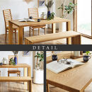 【ホワイトオーク】大川家具&nbsp;凛&nbsp;ダイニングテーブル&nbsp;幅1500mm&nbsp;奥行800mm&nbsp;天然木&nbsp;WO【開梱設置付き】