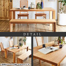 【大川家具】無垢材&nbsp;ダイニングテーブルセット・ハイバックチェア&nbsp;凛&nbsp;幅2000&nbsp;ブラックチェリー