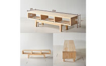 【木の香かおる国産杉のテレビボード】木の香ＴＶボード&nbsp;150&nbsp;無塗装&nbsp;九州産杉&nbsp;大川家具