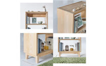 【木の香かおる国産杉の本棚】木の香ブックシェルフ&nbsp;70&nbsp;無塗装&nbsp;九州産杉&nbsp;大川家具