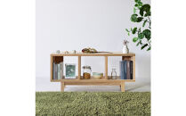 【木の香かおる国産杉の収納棚】木の香ローボード&nbsp;120&nbsp;無塗装&nbsp;九州産杉&nbsp;大川家具