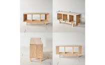 【木の香かおる国産杉の収納棚】木の香ローボード&nbsp;120&nbsp;無塗装&nbsp;九州産杉&nbsp;大川家具