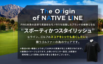 ピンゴルフ&nbsp;カノコオーバー&nbsp;半袖ポロシャツ&nbsp;ブラック&nbsp;Mサイズ