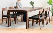 DT01&nbsp;DC01&nbsp;7点&nbsp;180&nbsp;ダイニングセット&nbsp;ビーチウォールナットブラウン&nbsp;オールマイティブラック&nbsp;テーブル&nbsp;椅子