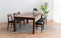 DT12&nbsp;DC01&nbsp;BC01&nbsp;ST01&nbsp;6点&nbsp;ダイニングセット&nbsp;ウォールナット&nbsp;オールマイティブラック&nbsp;テーブル&nbsp;椅子&nbsp;ベンチ&nbsp;スツール