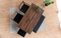 DT01&nbsp;DC02&nbsp;BC01&nbsp;ST01&nbsp;5点&nbsp;ダイニングセット&nbsp;ウォールナット&nbsp;オールマイティブラック&nbsp;テーブル&nbsp;椅子&nbsp;ベンチ&nbsp;スツール