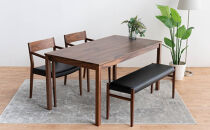 DT01&nbsp;DC02&nbsp;BC01&nbsp;4点&nbsp;ダイニングセット&nbsp;ウォールナット&nbsp;オールマイティブラック&nbsp;テーブル&nbsp;椅子&nbsp;ベンチ