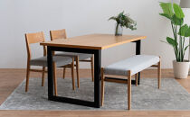 DT02&nbsp;DC01&nbsp;BC01&nbsp;4点&nbsp;ダイニングセット&nbsp;オーク&nbsp;アネルカグレー&nbsp;テーブル&nbsp;椅子&nbsp;ベンチ