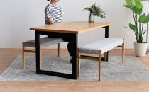 DT02&nbsp;BC01&nbsp;3点&nbsp;ダイニングセット&nbsp;オーク&nbsp;アネルカグレー&nbsp;テーブル&nbsp;ベンチ