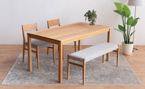 DT01&nbsp;DC01&nbsp;BC01&nbsp;4点&nbsp;ダイニングセット&nbsp;オーク&nbsp;アネルカグレー&nbsp;テーブル&nbsp;椅子&nbsp;ベンチ