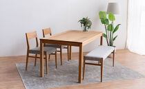 DT01&nbsp;DC01&nbsp;BC01&nbsp;4点&nbsp;ダイニングセット&nbsp;オーク&nbsp;アネルカグレー&nbsp;テーブル&nbsp;椅子&nbsp;ベンチ