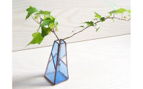 ステンドグラスの一輪挿し（ブルー）