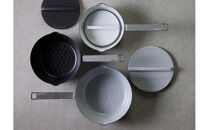 VERMICULAR YUKIHIRA 16cm ＆ドロップリッド＆専用ステンレスリッド（オイスターグレー） | 鍋 なべ 雪平鍋 調理器具 キッチン用品 VERMICULAR 鋳物ホーロー鍋 片手鍋 日本製 ガス火 ガス IH IH対応 和食 煮込み みそ汁 高級 おしゃれ ギフト プレゼント 人気 おすすめ 送料無料