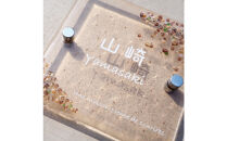 桜舞うガラス表札&nbsp;