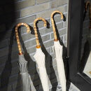 【南砺市】松井機業「城端しけ絹」しけ絹の日傘（麻炭）◆受注生産 ご注文後2〜3ヶ月