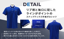 ピンゴルフ&nbsp;ラインスナップテックス&nbsp;半袖ポロシャツ&nbsp;ブルー&nbsp;LLサイズ