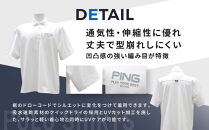 ピンゴルフ&nbsp;カノコオーバー&nbsp;半袖ポロシャツ&nbsp;ホワイト&nbsp;Lサイズ